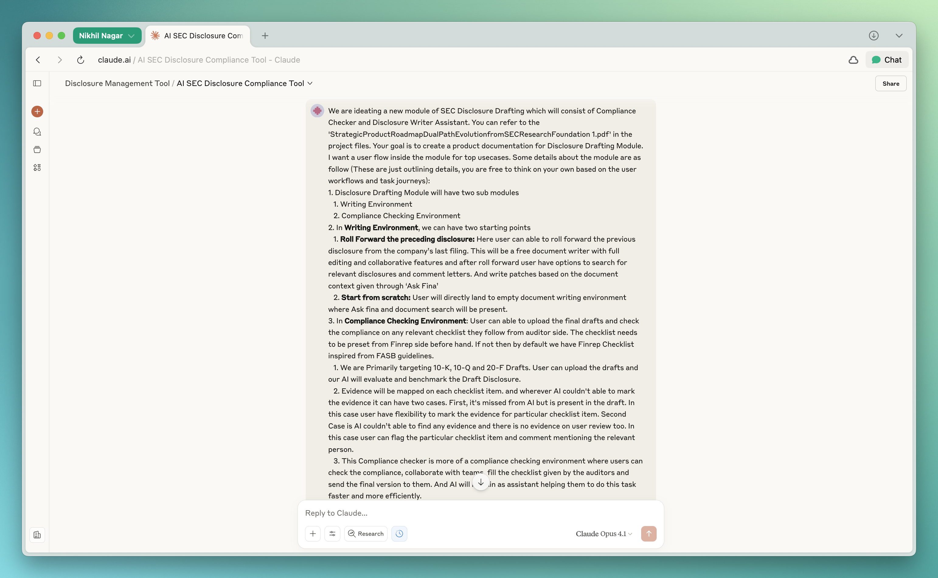 Product documentation draft
